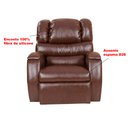 Ver imagem 3 de Cadeira Poltrona Reclinável Imperial Zero Wall Massageadora Balanço e Giro Couríssimo Pinhão