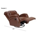 Ver imagem 6 de Cadeira Poltrona Reclinável Imperial Zero Wall Massageadora Balanço e Giro Couríssimo Pinhão