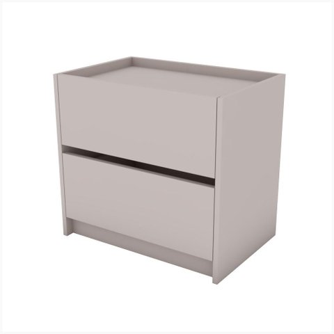 Mesa de Cabeceira 2 Gavetas 600 X 550 X 400 Sal Rosa - Mdf Arauco