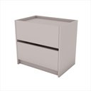 Ver imagem 1 de Mesa de Cabeceira 2 Gavetas 600 X 550 X 400 Sal Rosa - Mdf Arauco