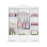 Guarda-roupa 4 Portas Provençal Realeza Branco Acetinado Canaã - 4