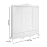 Guarda-roupa 4 Portas Provençal Realeza Branco Acetinado Canaã - 3
