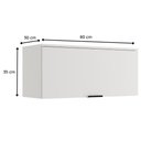 Ver imagem 2 de Armário de Geladeira P/ Cozinha Alpha 2503 C/ 1 Porta Basculante 80cm Cinza - Carraro