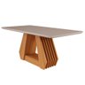 Mesa de Jantar Tampo de Vidro Off White Agata 1,80 e 6 Cadeiras Maia Nature/gengibre - 6