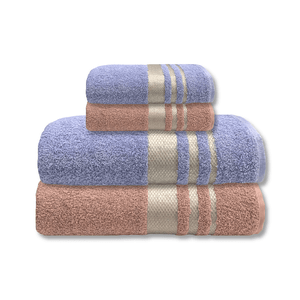 Jogo de Toalha 4 Peças - Felpuda - Toscana - 100% Algodão - Margex Cor: Rosa / Lilás