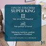 Conjunto Cama King Size Colcha Romance 200 Fios Super Elegante Petit Poá:caqui - 7