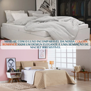 Ver imagem 4 de Conjunto Cama King Size Colcha Romance 200 Fios Super Elegante Petit Poá:caqui