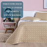 Conjunto Cama King Size Colcha Romance 200 Fios Super Elegante Petit Poá:caqui - 5
