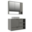 Ver imagem 2 de Conjunto Gabinete para Banheiro Modulado 100cm X 124cm Prime Yescasa