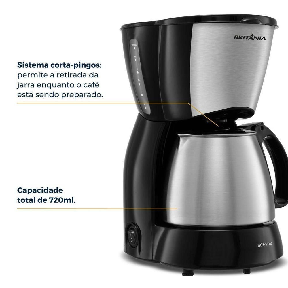 Cafeteira Britânia 18 Cafezinhos Bcf19b 550w 127v - 5