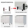 Kit Área De Serviço Madesa Acordes 100% MDF com Armário e Balcão Portas Branco Brilho Cor:Branco - 6