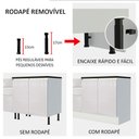 Ver imagem 6 de Kit Área De Serviço Madesa Acordes 100% MDF com Armário e Balcão Portas Branco Brilho Cor:Branco
