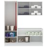 Kit Área De Serviço Madesa Acordes 100% MDF com Armário e Balcão Portas Branco Brilho Cor:Branco - 3