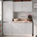 Ver imagem 1 de Kit Área De Serviço Madesa Acordes 100% MDF com Armário e Balcão Portas Branco Brilho Cor:Branco