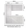 Kit Área De Serviço Madesa Acordes 100% MDF com Armário e Balcão Portas Branco Brilho Cor:Branco - 2