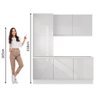 Kit Área De Serviço Madesa Acordes 100% MDF com Armário e Balcão Portas Branco Brilho Cor:Branco - 4