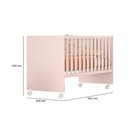 Ver imagem 2 de Jogo de Quarto do Bebê Completo Berço Colchão e Roupeiro Rosa - Móveis Leartam