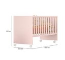 Ver imagem 2 de Jogo de Quarto do Bebê Completo Berço Colchão e Roupeiro Rosa - Móveis Leartam