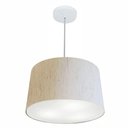 Ver imagem 1 de Lustre Pendente Cone Vivare Md-4156 Cúpula em Tecido 30/45x40cm - Bivolt Linho Bege 127/220v