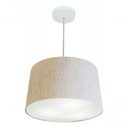 Ver imagem 3 de Lustre Pendente Cone Vivare Md-4156 Cúpula em Tecido 30/45x40cm - Bivolt Linho Bege 127/220v