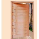 Ver imagem 1 de Porta Pivotante Passion BBB 2,15m x 1,20m Tauari Batente 14cm Puxador 60cm Central Norte Madeiras Po