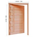 Ver imagem 2 de Porta Pivotante Passion BBB 2,15m x 1,20m Tauari Batente 14cm Puxador 60cm Central Norte Madeiras Po
