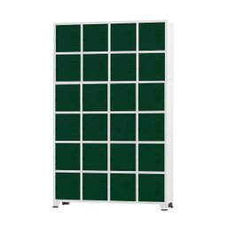 Armário Roupeiro de Aço 24 Portas para Vestiário Academia Locker Verde Escuro com Chave - 1