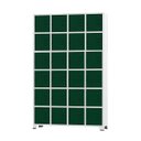 Ver imagem 1 de Armário Roupeiro de Aço 24 Portas para Vestiário Academia Locker Verde Escuro com Chave