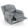 Poltrona do Papai Reclinável Melim Controle Power Elétrico Linho Cinza Fh1 - D'rossi - 5