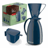 Garrafa Térmica Kit Café Pratico 3 Peças Azul - 2