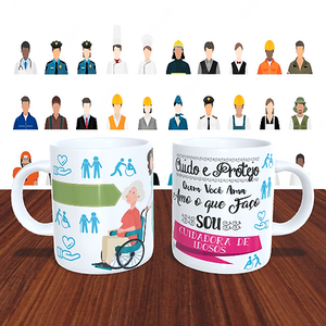 Caneca Personalizada Profissão Cuidadora de Idosos N° 1