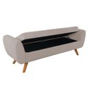 Ver imagem 1 de Recamier Bau Italia 1,20m Suede Bege - Inova Decor Inova Decorações