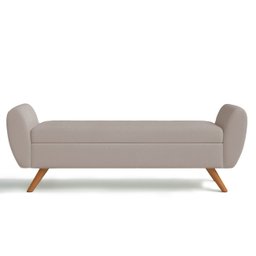 Recamier Bau Italia 1,20m Suede Bege - Inova Decor Inova Decorações - 2
