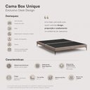 Ver imagem 3 de Cama Base Box King Unique 193x203 Sommier Moderno Pés de Ferro Bouclê Capuccino - Desk Design