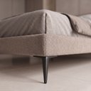 Ver mais imagens de Cama Base Box King Unique 193x203 Sommier Moderno Pés de Ferro Bouclê Capuccino - Desk Design