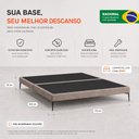 Ver imagem 4 de Cama Base Box King Unique 193x203 Sommier Moderno Pés de Ferro Bouclê Capuccino - Desk Design