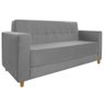 Sofá 2 Lugares Denver Suede Cinza - AM Decor - 1