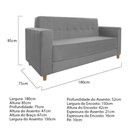 Ver imagem 4 de Sofá 2 Lugares Denver Suede Cinza - AM Decor