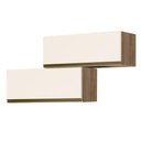 Ver imagem 2 de Aparador Suspenso Com 2 Portas Basculantes 100% MDF Carvalho Off White Cetim Soal Shop Jm