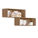 Ver imagem 3 de Aparador Suspenso Com 2 Portas Basculantes 100% MDF Carvalho Off White Cetim Soal Shop Jm
