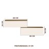 Aparador Suspenso Com 2 Portas Basculantes 100% MDF Carvalho Off White Cetim Soal Shop Jm - 4