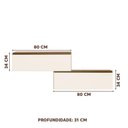 Ver imagem 4 de Aparador Suspenso Com 2 Portas Basculantes 100% MDF Carvalho Off White Cetim Soal Shop Jm