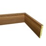Rodapé Poliestireno Amadeirado 10cm Sucupira Pronto - Barra de 2,25m BR Floor - 1