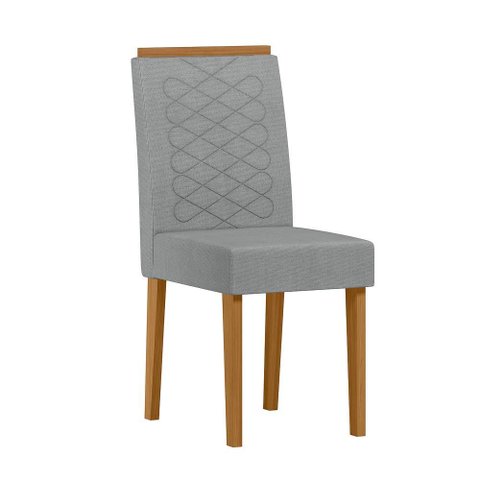 Cadeira Sala Jantar Aurea Kit 2 Ype/linho Cinza Claro