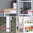 Ver imagem 3 de Bancada Ilha Cozinha 2 Prateleiras 120x80 Cm Cd1019 Branco Dtall