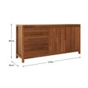 Ver imagem 3 de Balcão Buffet Nature com 2 Portas e 4 Gavetas Madeira Pinus Rústico Escuro