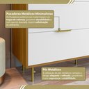 Ver imagem 7 de Cômoda 06 Gavetas com Pés e Puxador em Metal - Safira:freijó/branco