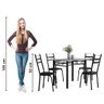 Conjunto de Mesa Sala de Jantar com 4 Cadeiras Leia Tubular Granito 1,20m Artefamol - 6