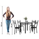 Ver imagem 6 de Conjunto de Mesa Sala de Jantar com 4 Cadeiras Leia Tubular Granito 1,20m Artefamol