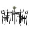 Conjunto de Mesa Sala de Jantar com 4 Cadeiras Leia Tubular Granito 1,20m Artefamol - 1